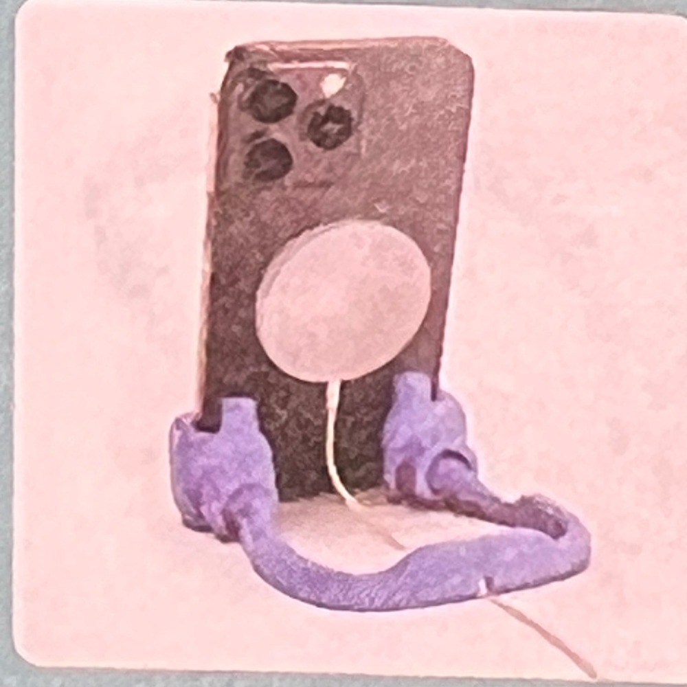 Caldever 2Pack Middle Finger Phone Stand Black Purple Novelty Desk Accessory